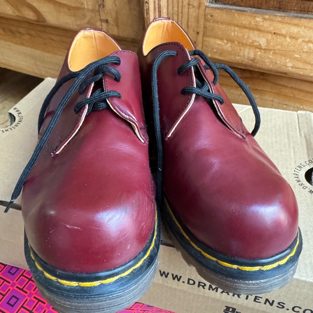 Dr. Martens Deep Red Leather Oxfords